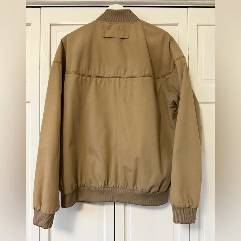 Haband Tan Bomber Jacket Lightweight Casual Coat Men’s Large City Office